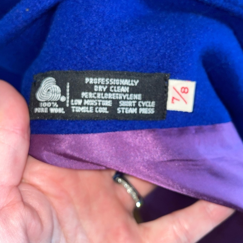 Forecaster of Boston Vintage 100% Women's Double-Breasted Coat in Royal Blue - Picture 4 of 6